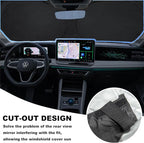 INSAUTO Sunshade for Volkswagen VW Tiguan 2018-2023 2024 2025 Sun Shade Windshield Cover, Foldable Front Window Shield Fit Tiguan SUV Sun Visor Blocks UV Rays Car Accessories