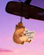 Car Air Freshener Funny Cute Humor 5pcs Raccoon Frog Capybara Car Accessories Automotive Interior Hanging Scents Mirror Decor for Women Teen Girls