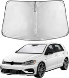 EcoNour Windshield Sunshade Compatible for Volkswagen VW Golf MK7 2013-2016 2017 2018, Sun Visor for Front Windshield & Window Sun Shade Cover, UV Heat Blocker & Protector, Car Accessories