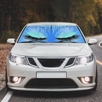 Socira Gorgeous Eyelash Car Windshield Sunshade Umbrella Foldable Visor Umbrella Sun Shade Cover Sunshade Front Window Cover Car Accessories Blocks Uv Rays (57" X 30")