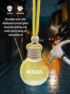 Ikeda Car Air Freshener: Hanging Car Smell Air Freshener | 10ml Hanging Car Perfume | Long Lasting Fragrance | Strong Scents Diffuser for Auto Home (Vanilla)