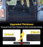 Xprite Upgraded Bronco Mattress Kit - 3" Thick Premium Foam Bed Pad & Leveling Pad, Foldable Portable Trunk Sleeping Platform Compatible with 2021-2026 Ford Bronco 4-Door Camping & Overlanding
