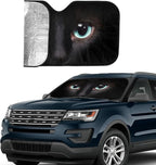 Black cat Eyes Car Windshield Sunshade Front Window Sun Visor Protector Foldable Shield Cover for Truck SUV