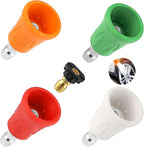 Pressure Washer Nozzle Guard, Stainless Steel High Power Washer Tips Set with Upgraded Rubber Protector Cover, 5Pcs Pressure Washing Holder with 1/4" Quick Connect, Orifice 3.5