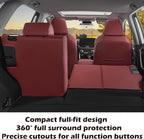 HKZ Fit RAV4 Car Seat Cover Set for 2019 2020 2021 2022 2023 2024 Toyota RAV4 Prime,XSE Hybrid & 2022-2024 SE Hybrid - Leather(Burgundy)