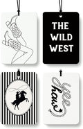 Western Car Air Freshener 4 Pcs Coconut Scented, Wild West Rodeo Cowboy Car Accessories Mirror Decor for Women, Western Cowgirls Boots Hanging Air Freshener for Cars Closet Drawer Books