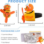 Car Air Freshener Cute Cartoon Yellow Duck Pilot Car Diffuser Rotating Propeller Automotive Air Outlet Fan Creative Car Perfume Decoration Cool Car Accessories Comes with 4 Fragrant Tablets