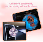 Pink Bunny Design Car Air Freshener with LED Lights & 4 Scented Pads – Light Fragrance, Decorative Auto Accessories