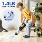 Handheld Vacuum Cleaner, 18000Pa 2 in 1 Cordless Car Vacuum Cleaner&Air Duster, 130W Brushless Motor with 7800mAh Battery, LED Light and Multi-Nozzles, Portable for Home, Car, Office, Pet