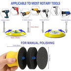 137Pcs 3 Inch Sanding Disc Polishing Kit, Headlight Restoration Kit, 60-10000 Grit Wet Dry Hook & Loop Sandpapers, Wool Sponge Polishing Pads for Drill Rotary Tools Car Wood Metal Resin Glass