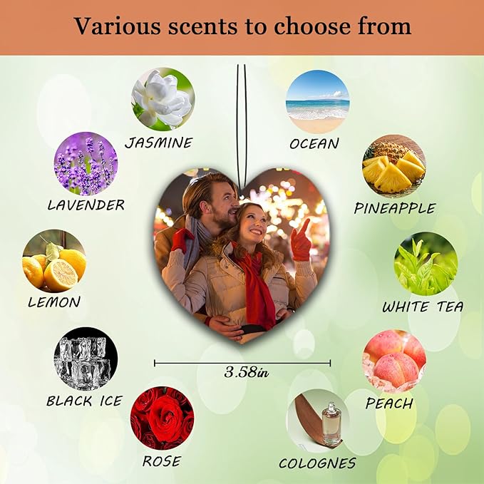 10-1000Pcs Custom Air Fresheners with Picture, Personalized Double Sided Photo or Logo Air Freshener, Customized Gifts for Branding Business Events Promotions
