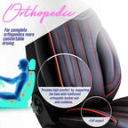 Premium Car Seat Covers Front Seat - Nappa Leather Car Seat Cover for SUV, Cars, Most Pickups, Black-Red Stitching, Car Seat Protector, Car Seat Covers Front Seats, Car Seat Protector