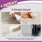 Capture Carpet Total Care Kit 400 - Home Couch and Upholstery, Car Rug, Dogs & Cats Pet Carpet Cleaner Solution - Strength Odor Eliminator, Stains Spot Remover, Non Liquid & No Harsh Chemical