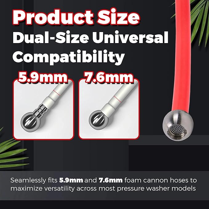 10-Pack Stainless Steel Foam Cannon Straw Ball, Universal Weighted Ball Fit for 5.9mm & 7.6mm Foam Cannons Straw - Dense Mesh Bottom, Silver