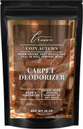 Lapew Cozy Autumn Carpet Deodorizer Powder - Pet Safe Freshener for Vacuuming | Scented Odor Eliminator for Home | 16 oz