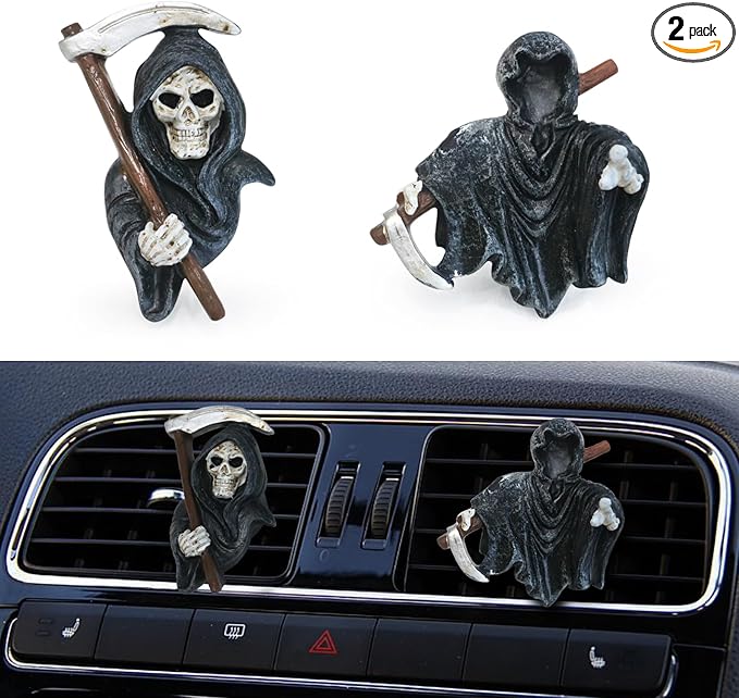 Halloween Decor for Car Horror Air Fresheners Vent Clips Car Diffuser Outlet Fan Vent Perfume Clips Funny Dashboard Decorations for Automotive Truck Scents Gadgets Cool Easter Gifts for Women Men