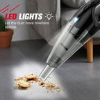Handheld Vacuum Cordless Rechargeable 3-in-1, Car Vacuum Portable Cordless with USB Charge, Handheld Vacuum with LED Light, HEPA Filter, 1.65LBs Lightweight Vacuum Cleaner for Dust, Pet Hair