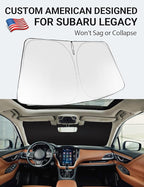 Proadsy 2026 Upgrade Windshield Sun Shade Custom Fit 2020-2025 Legacy Foldable Front Sunshade Protector Sun Visor Blocks UV Rays Keep Car Cooler