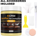 Cream White Leather Recoloring Balm, 12oz Leather Color Restorer for Couches, Leather Repair Kit for Furniture, Leather Dye for Leather Fade, Leather Repair Restore car seat