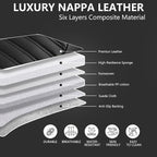 Car Seat Covers for Genesis GV70 2022-2025 2026, Full Set Premium Nappa Leather Waterproof Breathable Anti-Slip Airbag Compatible Car Seats Protector, Soft Car Interior Seats Cover (Black)