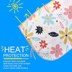 Car Window Shades for Side Windows Baby and Kids,Car Back Window Sun Shade Covers,Strong Magnetic Sunshades Curtains for Truck,27.5" x 19.5" (Flower)