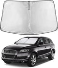 EcoNour Windshield Sunshade Compatible for Audi Q7 2007-2013 2014 2015, Sun Visor for Front Windshield & Window Sun Shade Cover, UV Heat Blocker & Protector, Car Accessories