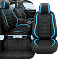 Car Seat Covers Fit for Toyota rav4 2000-2026, Stylish Sport Seat Covers, Waterproof Wear-Resistant Premium Nappa Leather Car Seat Cover.(Full Set/Black Blue)