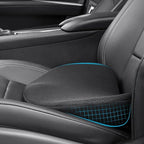 Car Seat Cushion for Driving - Comfort Memory Foam for Car Driver Seat- Back Support, Pain Relief - for Car Travel, Long Trips (Black)