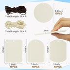 Temlum 40 Pcs Sublimation Air Freshener Blanks with Elastic Rope, Clear Bag, Sublimation Blanks Products DIY Air Freshener for Car, Home Hanging Decoration Sublimation Accessories