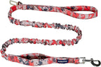 AUROTH Heavy Duty Dog Leash - Bungee, No Pull for Shock Absorption, Red Camo, 6FT, 2 Padded Handles