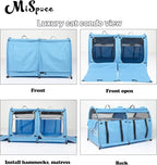 Mispace Portable 2 Pet Carriers for Cats Collapsible Cat Condo for Car Travel Pet Kennel Show Cages with Portable Carry Bag Hammocks Mats and Litter Box