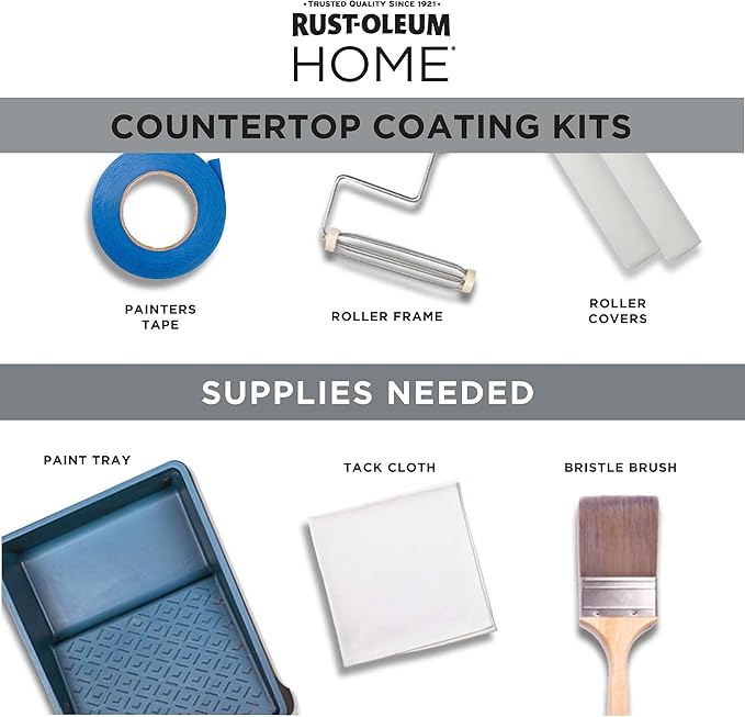 Rust-Oleum 384962 Home Countertop Coating Kit, Satin White