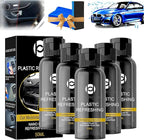 RJDJ Plastic Restorer for Cars, Trim & Exterior – Plastic Revitalizing Coating Agent, Restores Faded Plastic, UV Protection, Car Shine Refurbishing Solution (50ml-5pcs)