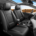 Fit RAV4 Car Seat Covers Set for Toyota RAV4 2013 2014 2015 2016 2017 2018 SE,LE,XLE, Premium,Limited,Adventure,Leather Seat Protector Replacement,Waterproof Faux Leather(Full Set,Black)