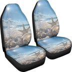 BIGCARJOB Ocean Style Universal Car Seat Cover 2pcs Bucket Seat Covers Holiday Travel Car Front Seat Saddle Mat Covers