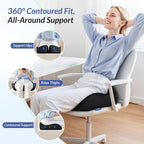 ZIKEE Pioneering Gel Seat Cushion for Sitting Without Stuffiness, Ergonomic Memory Foam Office Chair Cushion for Sciatica, Back, Tailbone Pain Relief, Anti-Slip Car Seat Cushion, Breathable Cover