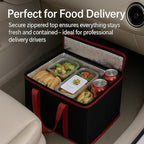 musbus 2 Pack Jumbo Chillout Thermal Tote, Foldable Insulated & Reusable Food Delivery Bag for Groceries, Potlucks, Sundries & More Cooler Bag Insulated Grocery Bags Large Freezer Shopping
