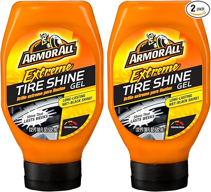 Armor All Extreme Tire Shine Gel, Restoring Color and Tire Protection, 18 Fl Oz (Pack of 2)