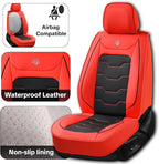 Red Car Seat Covers for Ford Bronco Sport 2021-2025 Car Seat Cover, Waterproof Faux Leather, Full Set of 5 Seats, Wear Resistance, Easy to Clean and Install, Protect and Upgrade Seats