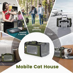 Pawaii Pet Carrier, TSA Airline Approved Cat Carrier, Soft Sided Collapsible Pet Travel Carrier, Foldable, Protable, Travel Friendly Pet Travel Carrier for Cats and Puppy