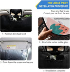 Qilmy Front Windshield Sun Shade Cute Hand Drawn Summer Berries Strawberries Folding Sun Shield Shade, Blocks UV Ray to Keep Your Vehicle CoolSun Visor Protector for Fits Car Truck SUV 55"x27.6"