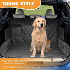 Dog Car Seat Cover for Back Seat 100% Waterproof, Long-Lasting and Soft Nonslip Backseat Dog Cover for Cars, SUVs and Trucks, 600D Oxford Fabric, Black, Standard (54" W x 59" L)