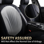 FLORICH Car Seat Covers, Black Leather Car Seat Covers Front Seats, Premium Leatherette Car Seat Cushion for Cars, Automotive Seat Protectors Universal Fit for Most Sedans Cars SUV Trucks