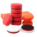 3 Inch Polishing Pad, SPTA 8Pcs Car Wax Applicator Pads with Handle and Towel, Hand Foam Pads & Microfiber Pad Kit, Detailing Buffing Pads for Car Polishing Waxing Buffing Glaze