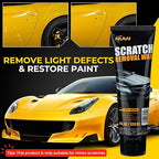 NUAN Car Scratch Remover Wax, Universal Premium Polishing Compound for Deep Scratches, 4 fl oz (120 ML), with Sponge and Cloth, Black