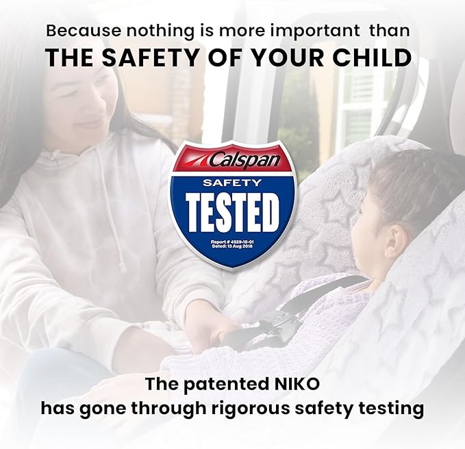 Niko Easy-Wash Children's Car Seat Cover & Liner - 100% Cotton Jersey Blue Unicorn - Fits Most Toddler Car Seats - Universal Fit - Waterproof SEAT Bottom - Machine Wash and Dry