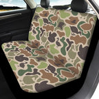 KEIAHUAN Car Seat Covers Front Seat Cover and Split Rear Bench Seat Covers Set of 4 Green Duck Camo Hunting Automotive Accessories Fits Most Truck SUV Vans