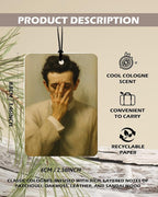Funny Bathroom Cologne Air Freshener 4 Pcs, Classical Vintage Humor Portrait Painting Hanging Air Freshener for Cars Bathroom Dorm Books Decor, Retro Accessories Gifts for Women Girls Men