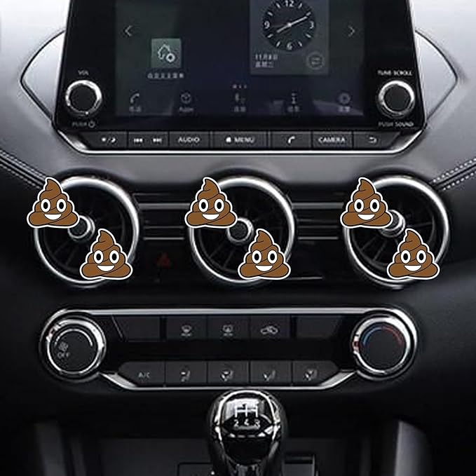 Funny Poop Air Vent Clips - 6 Pcs Face Car Air Fresheners Vents Clips Car Diffuser Cute Accessories for Women