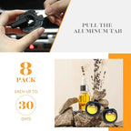 Car Air Freshener Vent Clips, 8 Pack, Provides Long-Lasting Scent, Up to 240 Days, Odor Eliminator (Citrus)